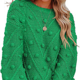 Donna - Maglione lavorato a maglia - Elegante motivo 3D