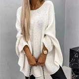 Donna - Poncho in maglia - Maniche morbide