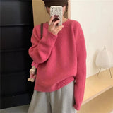 Donna - Accogliente maglia oversize - Collo rotondo