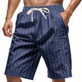 Varel | Pantaloni corti a righe casual per uomo