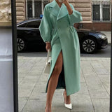 Donna - Maxi cappotto doppiopetto - Stile elegante