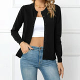 Donna - Cardigan elegante con bottoni sottili