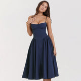 Abito Midi Corsetto da Donna con Spalline Regolabili – Elegante e Femminile