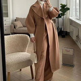 Donna - Maxi cappotto doppiopetto - Stile elegante