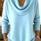 Maria™ | Maglione con collo drappeggiato
