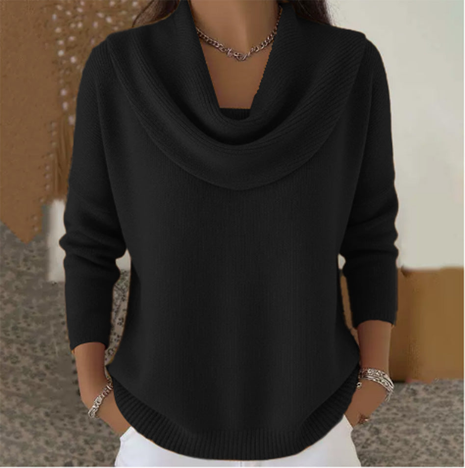 Maria™ | Maglione con collo drappeggiato