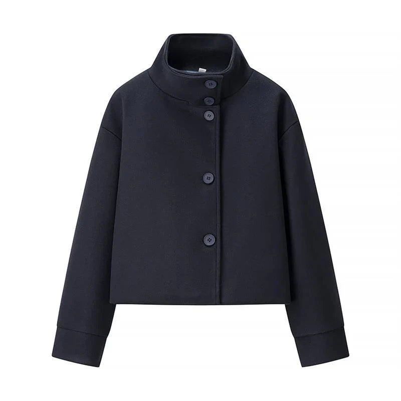 Donna - Giacca cropped alla moda - Design a collo alto