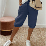 Irene™ | Capri in lino-cotone con vita elastica