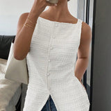 Gilet elegante da donna con bottoni – Stile raffinato senza maniche