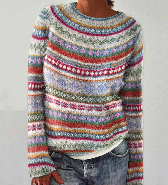 Maglione lavorato a maglia da donna | Design vintage e caldo