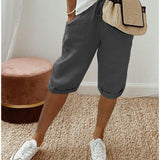 Irene™ | Capri in lino-cotone con vita elastica
