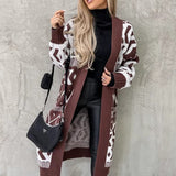 Donna - Cardigan a maglia grossa - Modello grafico