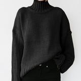 Donna - Maglia a maglia grossa con collo alto