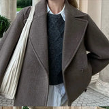 Donna - Cappotto oversize in lana - Stile accogliente
