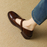 Arianna™ | Mary Jane in pelle con cinturino a T