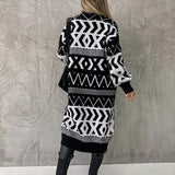 Donna - Cardigan a maglia grossa - Modello grafico