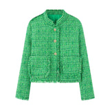 Donna - Giacca corta elegante - Tweed strutturato