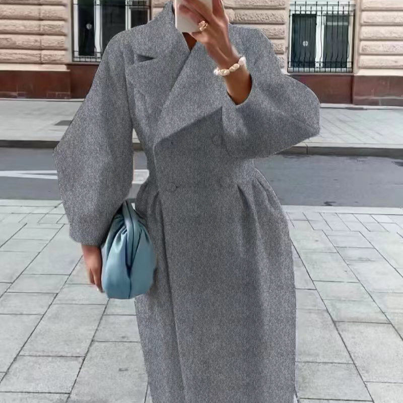 Donna - Maxi cappotto doppiopetto - Stile elegante