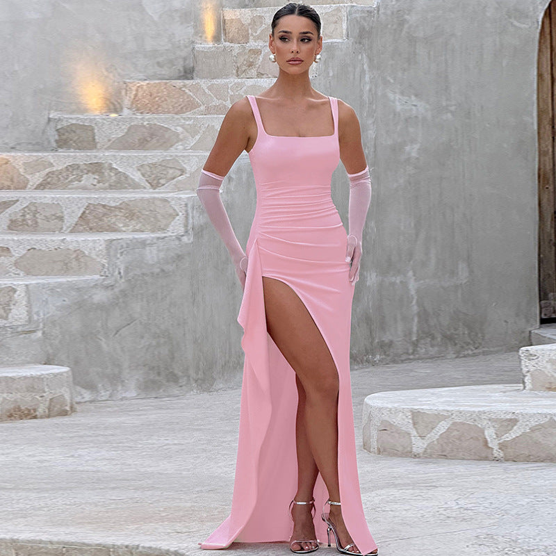 Abito Maxi Scollo Posteriore per Donne – Adatto per Occasioni Formali