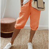 Irene™ | Capri in lino-cotone con vita elastica