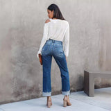 Donna - Jeans svasati a vita alta