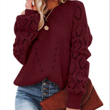 Donna - Maglia con motivo in pizzo - Maniche voluminose