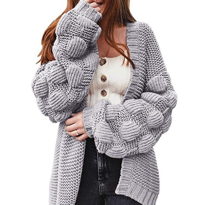 Donna - Cardigan elegante - Maniche voluminose