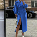 Donna - Maxi cappotto doppiopetto - Stile elegante