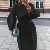 Donna - Maxi cappotto doppiopetto - Stile elegante