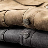 Giacca in pelle scamosciata da uomo | Elegante e resistente | Design senza tempo