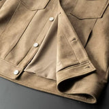 Giacca in pelle scamosciata da uomo | Elegante e resistente | Design senza tempo