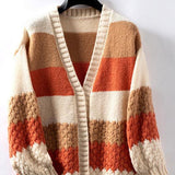 Donna - Cardigan oversize in maglia - Stile accogliente