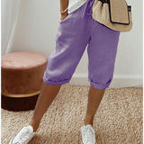 Irene™ | Capri in lino-cotone con vita elastica