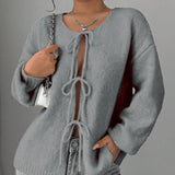 Donna - Maglione oversize in maglia con pizzo
