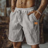 Varel | Pantaloni corti in lino casual per uomo