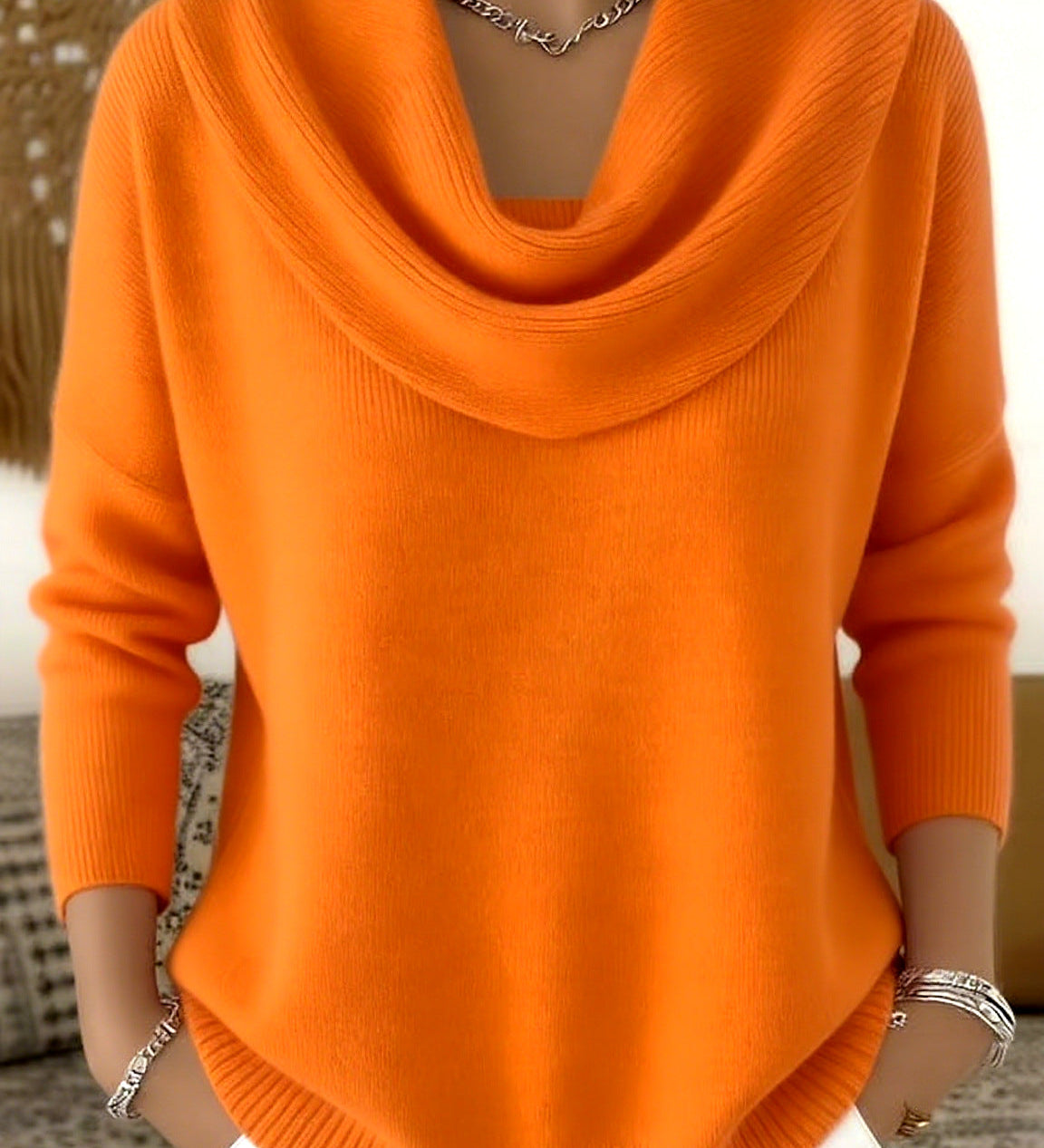 Maria™ | Maglione con collo drappeggiato