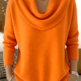 Maria™ | Maglione con collo drappeggiato