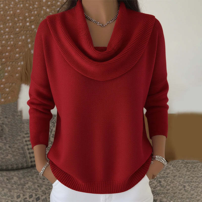Maria™ | Maglione con collo drappeggiato