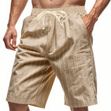 Varel | Pantaloni corti a righe casual per uomo