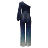 Tuta Slim Fit Donna – Design a Spalla Unica, Adatta per Occasioni Festive