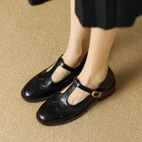 Arianna™ | Mary Jane in pelle con cinturino a T