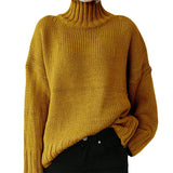 Donna - Maglia a maglia grossa con collo alto