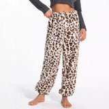 Donna - Pantaloni in pile con stampa accogliente