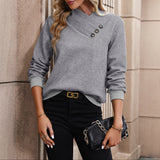 Donna - Maglia con design a portafoglio - Dettagli con bottoni