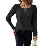 Donna - Maglione a righe - Design con maniche a sbuffo