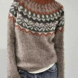 Maglione lavorato a maglia da donna | Design vintage e caldo