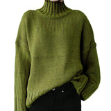 Donna - Maglia a maglia grossa con collo alto