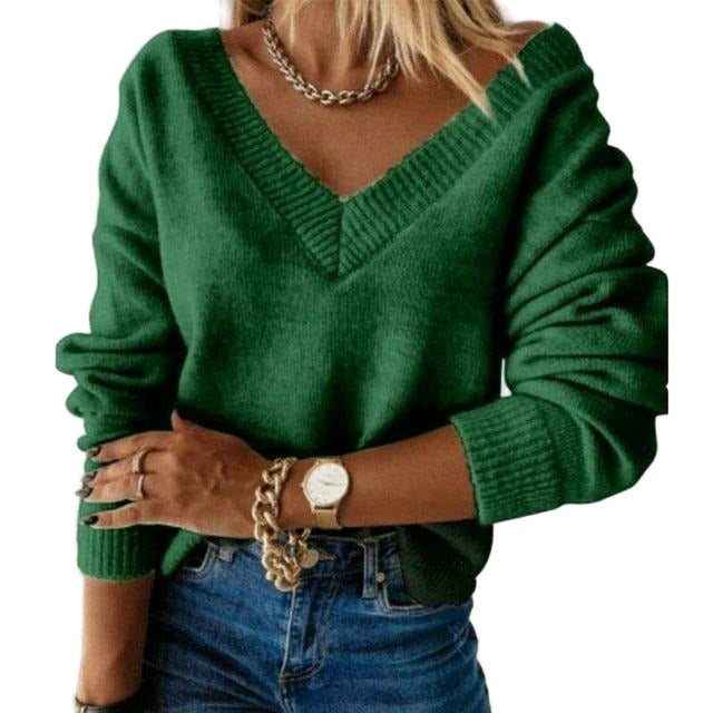 Donna - Maglia sciolta - Scollo a V