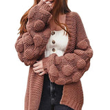 Donna - Cardigan elegante - Maniche voluminose