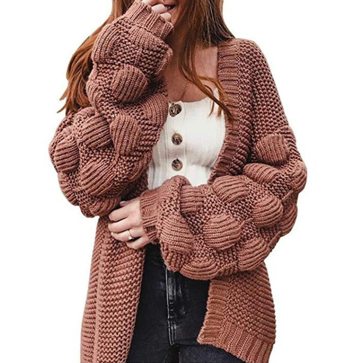 Donna - Cardigan elegante - Maniche voluminose